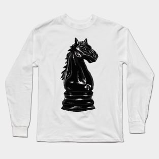 Black Knight - Digital Illustration Long Sleeve T-Shirt